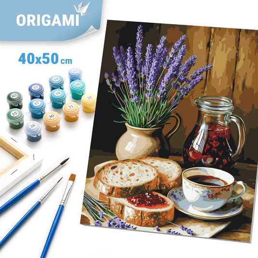 Maľovanie podľa čísel na ráme 40*50 cm Levanduľové zátišie LW 3519