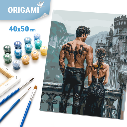 Maľovanie podľa čísel na ráme 40*50 cm – Filmoví hrdinovia. Štvrté krídlo. Tiene drakov - LW 3521