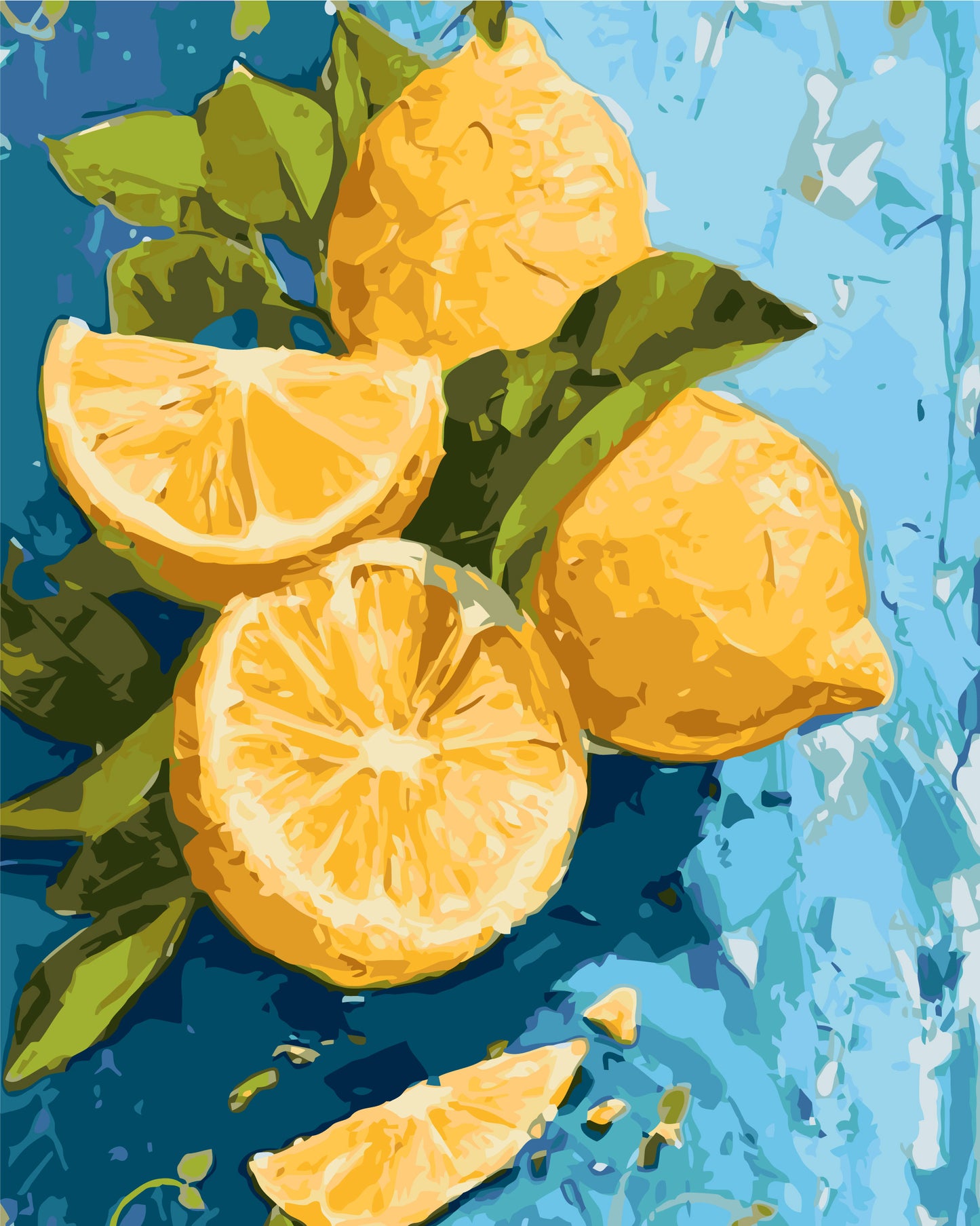 Maľovanie podľa čísel – Zátišie. Citrónová rozkoš 40*50 cm LW 3527