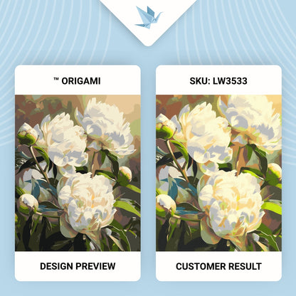 Maľovanie podľa čísel – Kvety. Harmónia pivónií 40*50 cm LW 3533