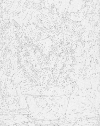 Maľovanie podľa čísel – Kvety. Ružový kaktus 40*50 cm LW 3534