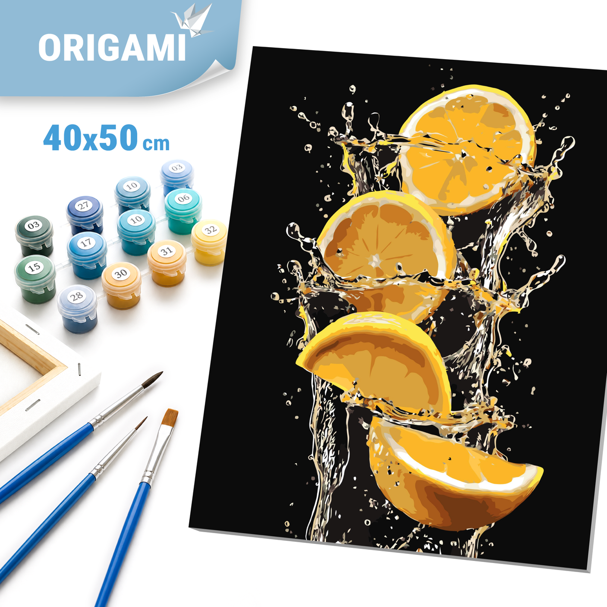 Maľovanie podľa čísel na ráme 40*50 cm - Citrusová sviežosť - Zátišie - LW 3543
