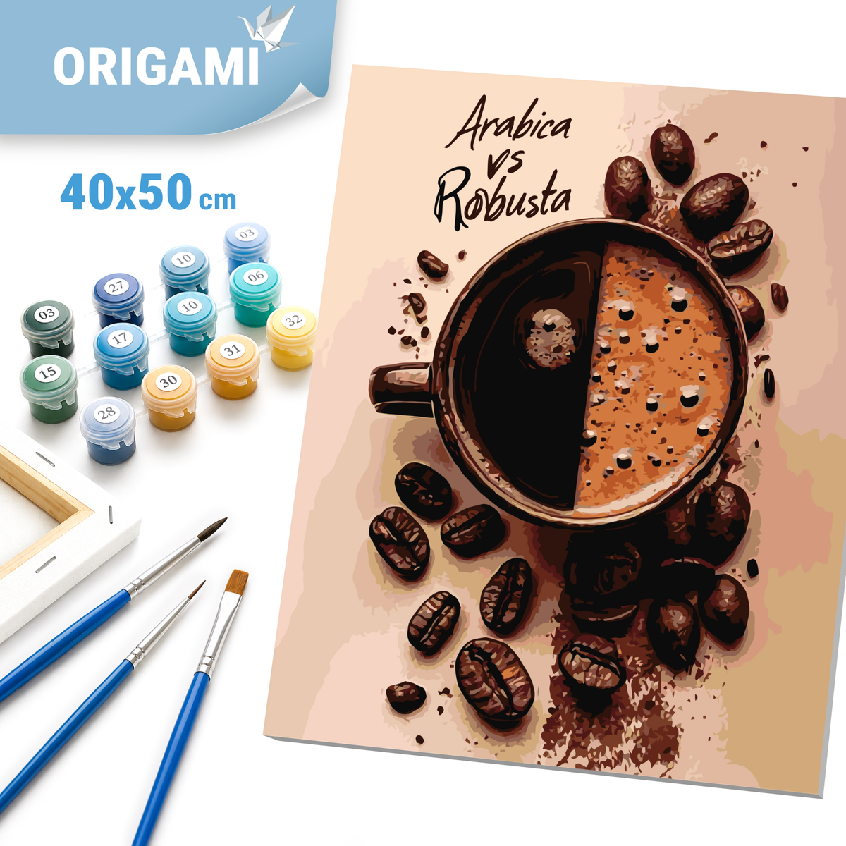 Maľovanie podľa čísel na ráme 40*50 cm - Chuť kávy - Zátišie - LW 3547