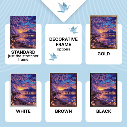 Maľovanie podľa čísel na ráme 40*50 cm Krajinka s metalickými farbami LW 3555