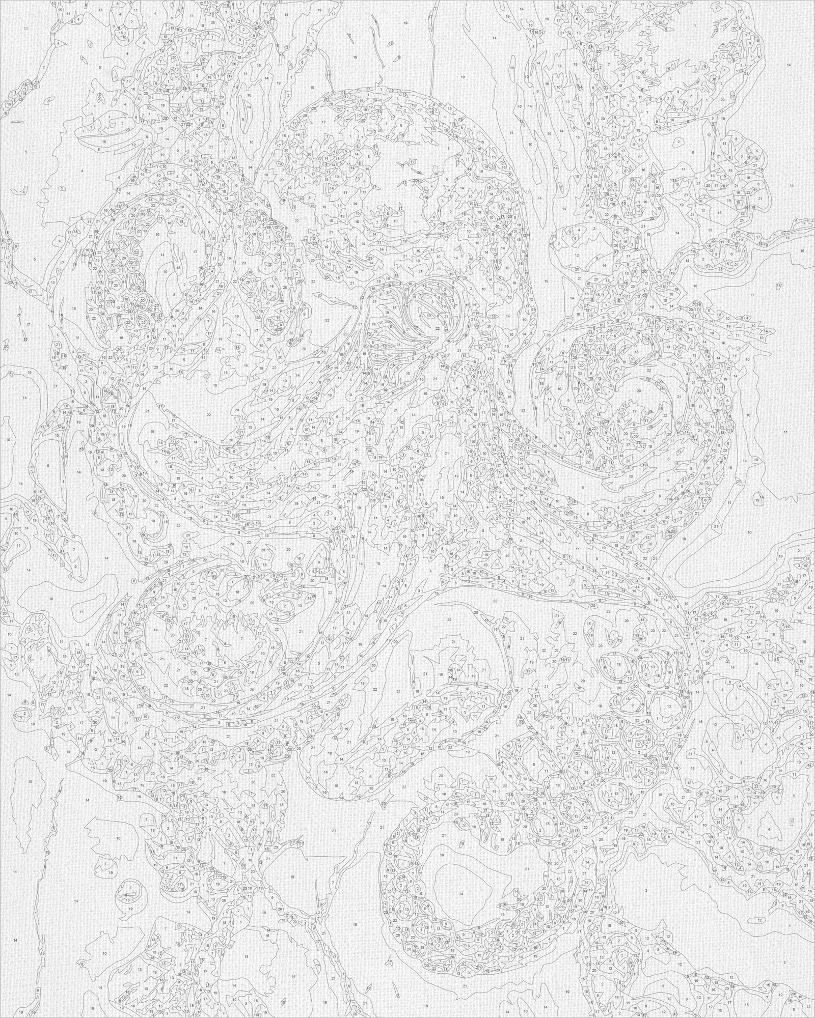 Maľovanie podľa čísel na ráme 40*50 cm Chobotnica s metalickými farbami LW 3556