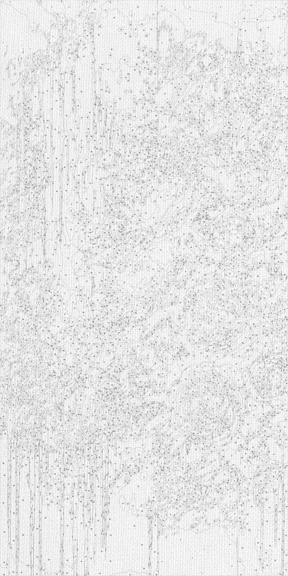 Maľovanie podľa čísel na ráme 40*80 cm Kvety. Zlatá inšpirácia s metalickými farbami LW 5109