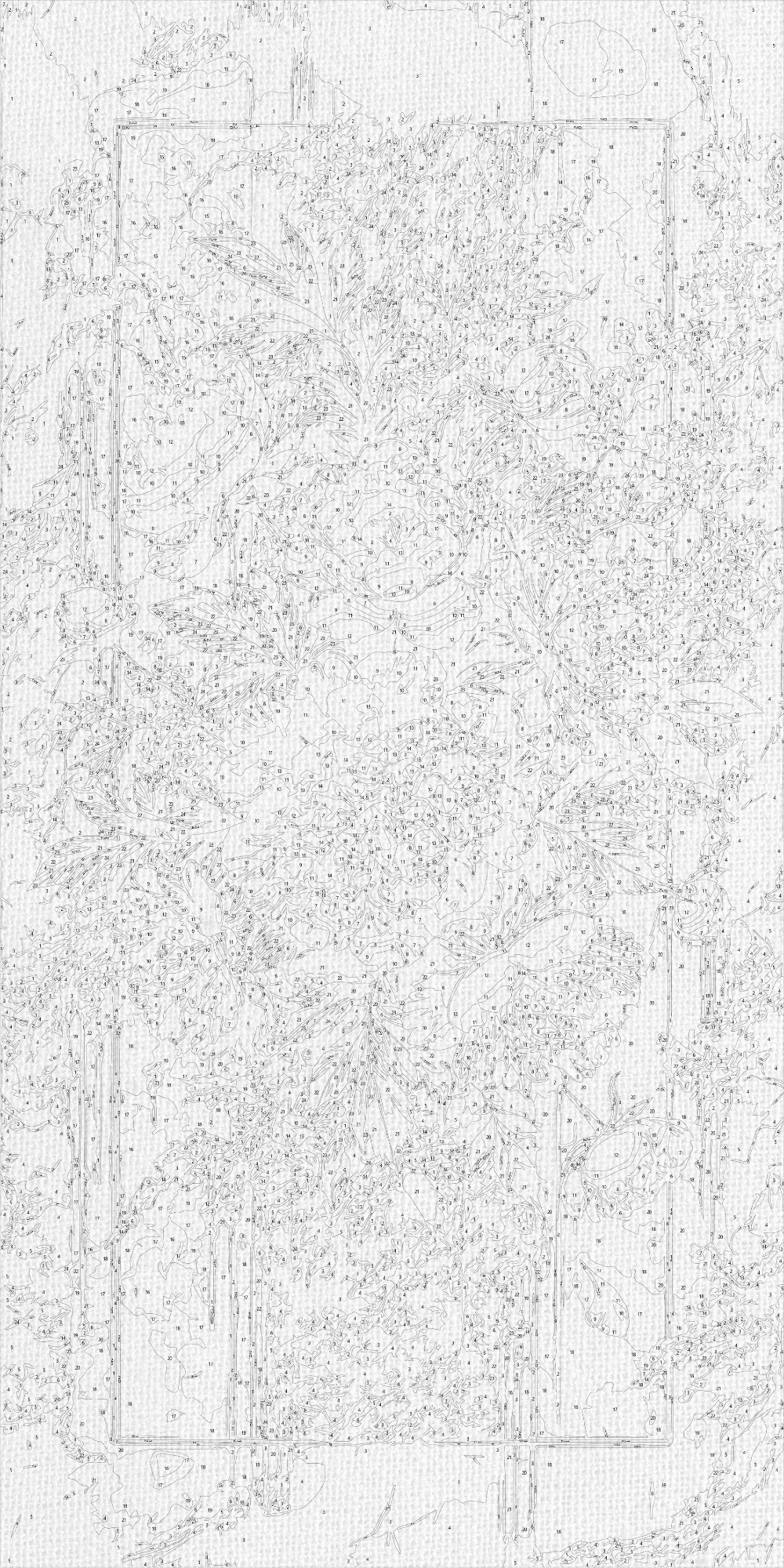 Maľovanie podľa čísel na ráme 40*80 cm Žiarivé kvety s metalickými farbami LW 5110