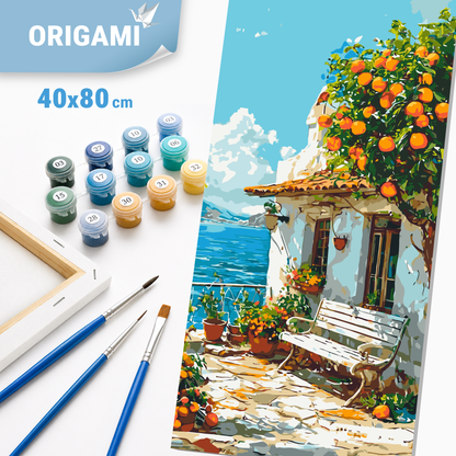 Maľovanie podľa čísel na ráme 40*80 cm - Talianska krajina - Krajinka - LW 5115