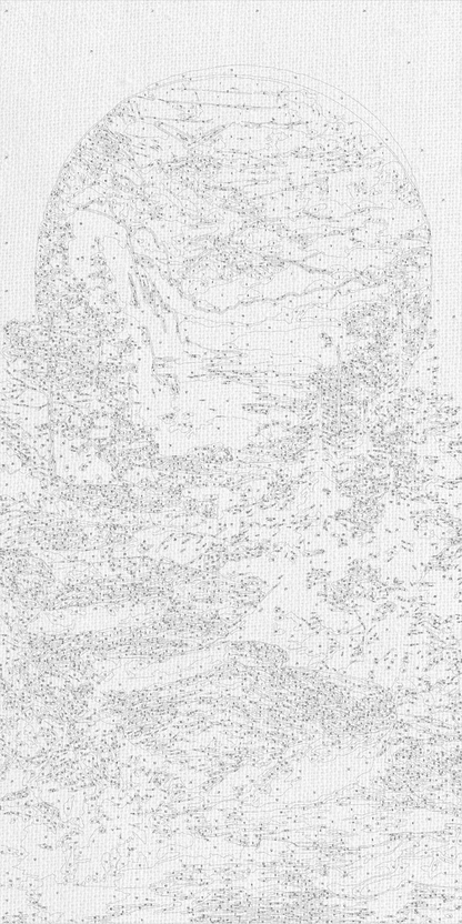 Maľovanie podľa čísel. Cesta k úsvitu s metalickými farbami 40×80 cm LW 5120