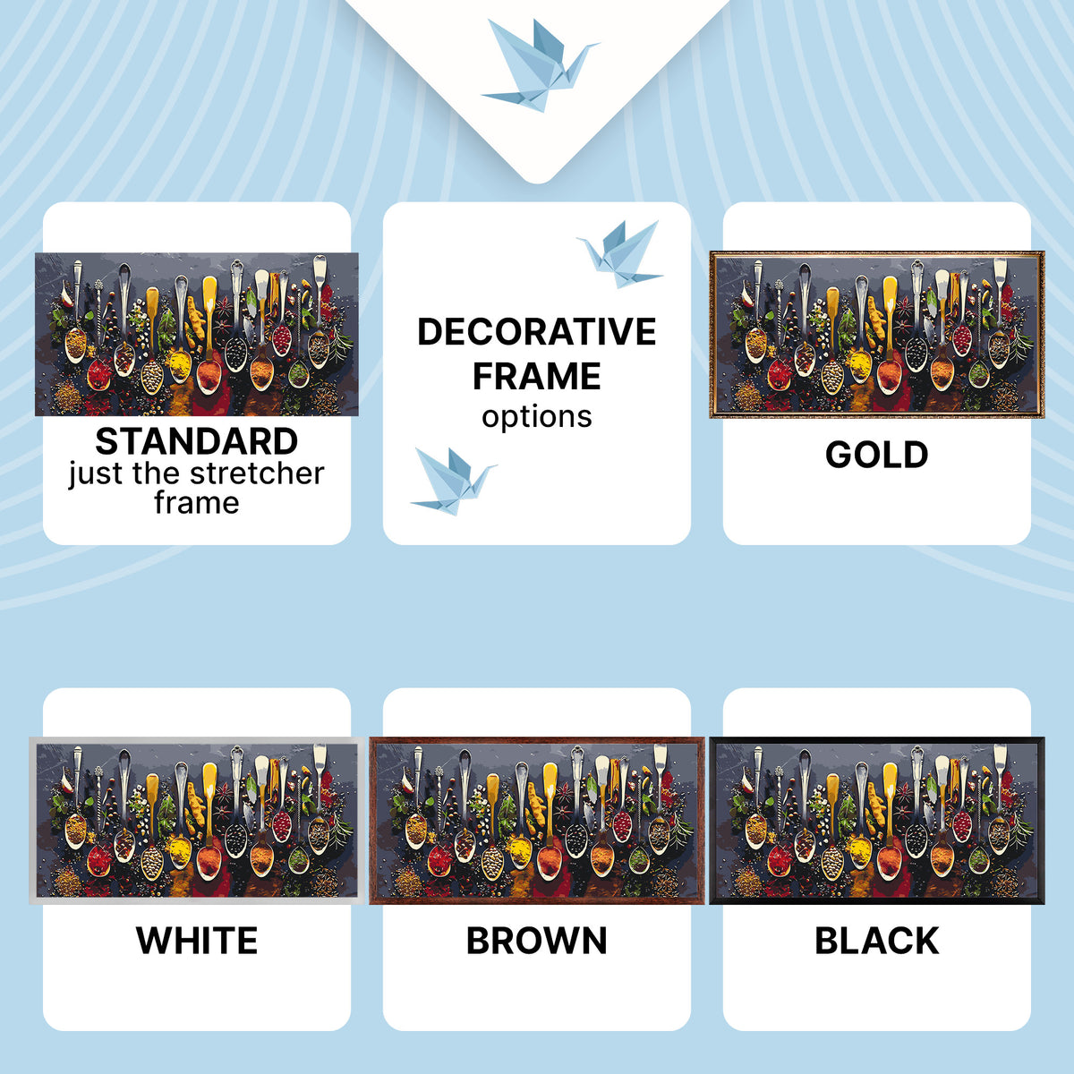 Maľovanie podľa čísel na ráme 40*80 cm - Koreniny - Zátišie - LW 5121