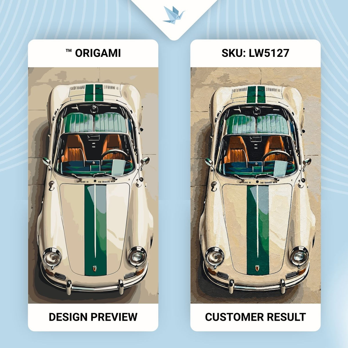 Maľovanie podľa čísel na ráme 40*80 cm - Auto Porsche - Krajinka - LW 5127