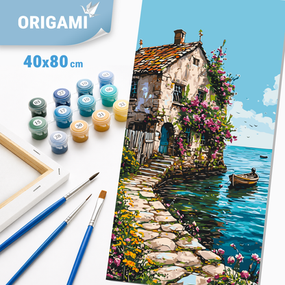 Maľovanie podľa čísel na ráme 40*80 cm - Leto v Provensalsku - Krajinka - LW 5131