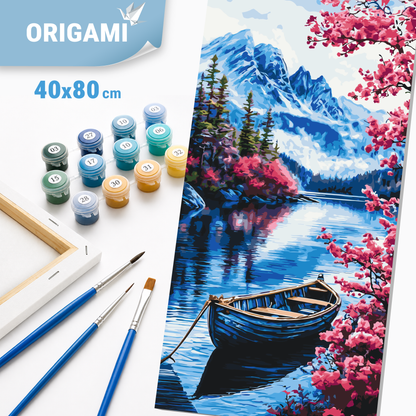 Maľovanie podľa čísel na ráme 40*80 cm - Alpské ráno - Krajinka - LW 5132