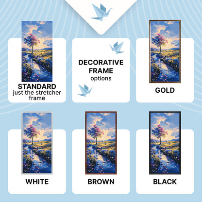 Maľovanie podľa čísel na ráme 40*80 cm - Cesta za snom - Krajinka - LW 5137