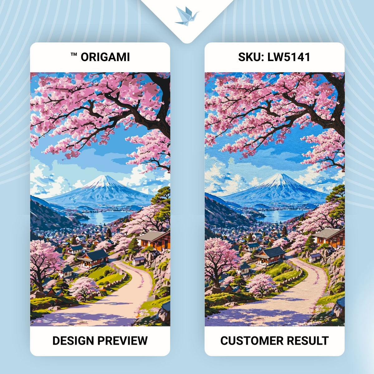 Maľovanie podľa čísel na ráme 40*80 cm - Krása japonskej sakury - Krajinka - LW 5141
