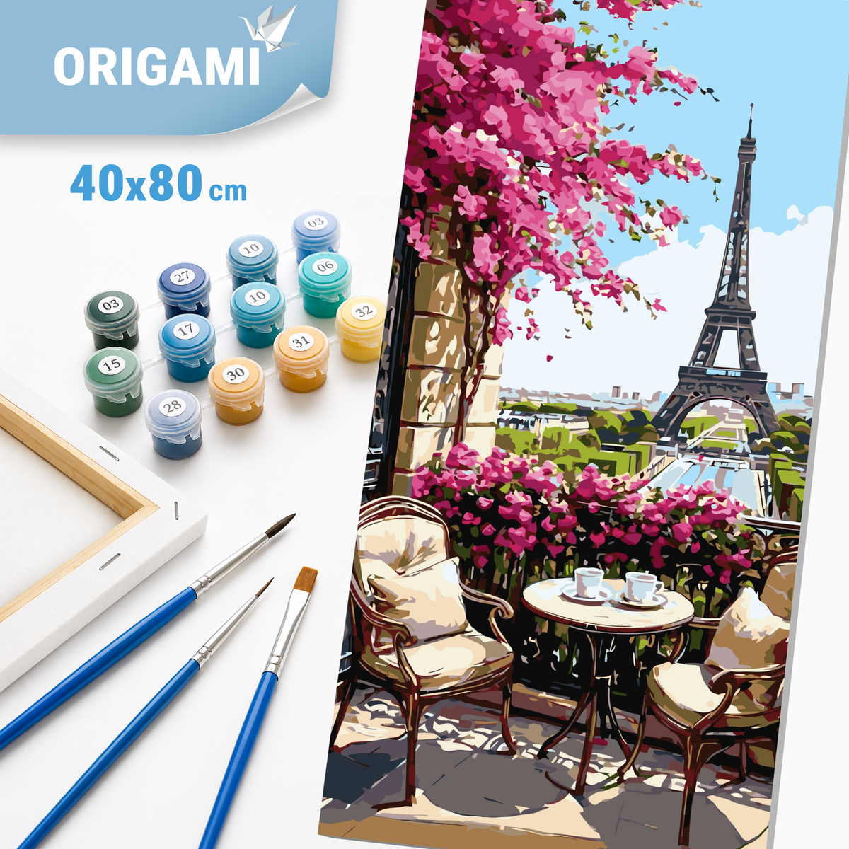 Maľovanie podľa čísel na ráme 40*80 cm - Ráno v Paríži - Krajinka - LW 5145