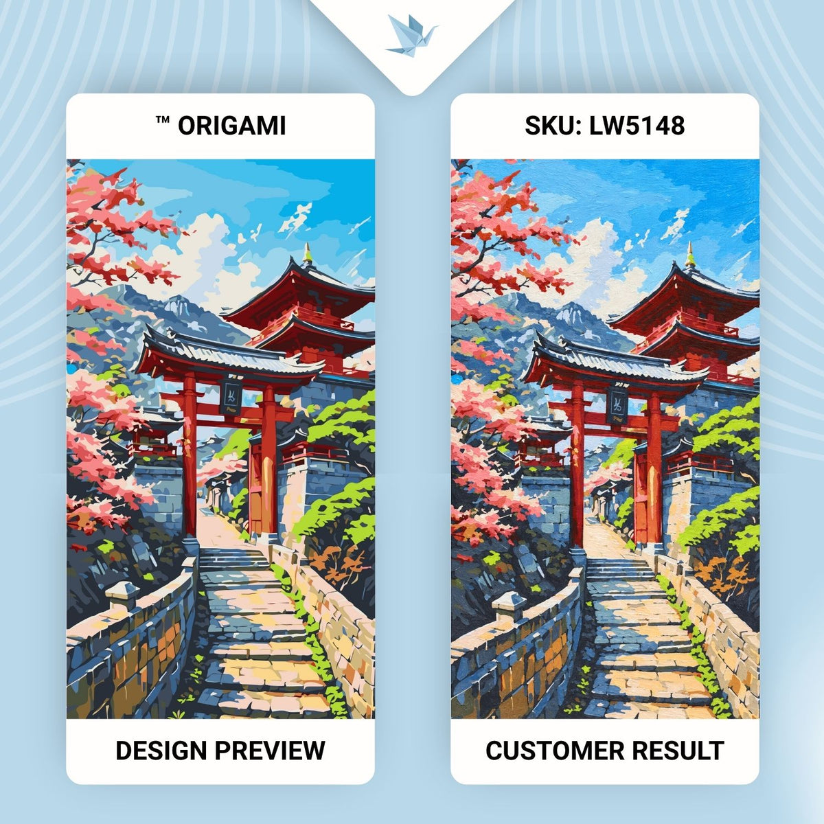 Maľovanie podľa čísel na ráme 40*80 cm - Japonská jar - Krajinka - LW 5148