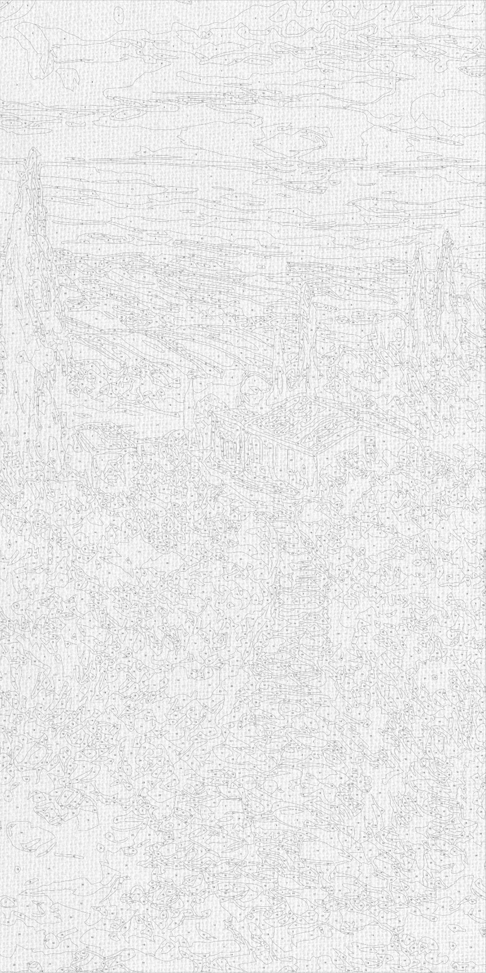 Maľovanie podľa čísel na ráme 40*80 cm - Vône Provence - Krajinka - LW 5151