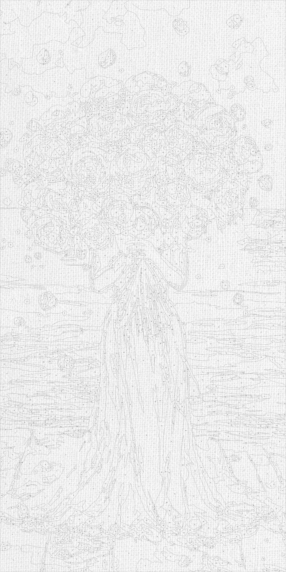 Maľovanie podľa čísel na ráme 40*80 cm - Objatie ruží - Ľudia/Kvety - LW 5152