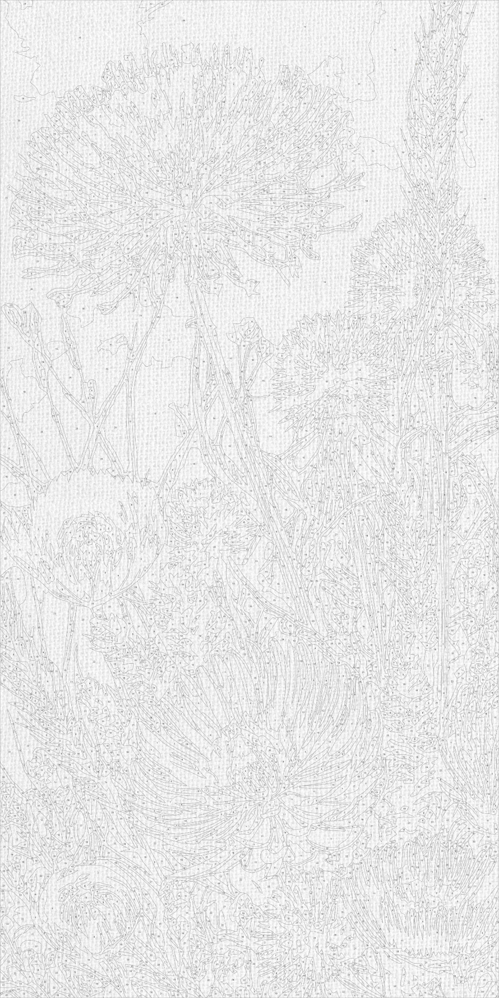 Maľovanie podľa čísel na ráme 40*80 cm Kvety LW 5164
