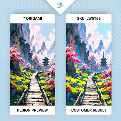 Maľovanie podľa čísel krajinka - Tajuplná japonská záhrada 40×80 cm LW 5169