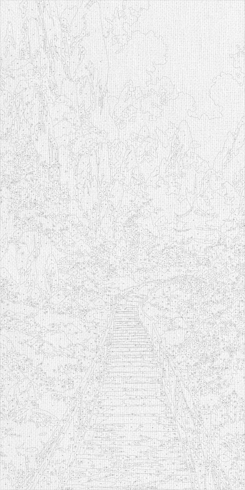 Maľovanie podľa čísel na ráme 40*80 cm krajinka - Tajuplná japonská záhrada LW 5169