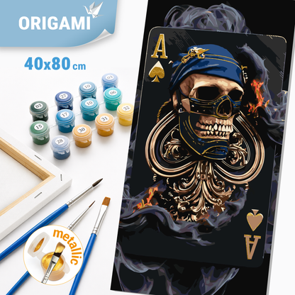 Maľovanie podľa čísel na ráme 40*80 cm - Kráľ tieňov s metalickými farbami - LW 5170