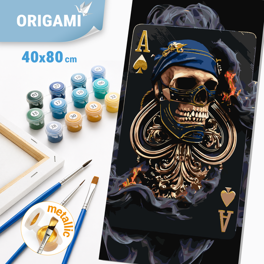 Maľovanie podľa čísel na ráme 40*80 cm - Kráľ tieňov s metalickými farbami - LW 5170