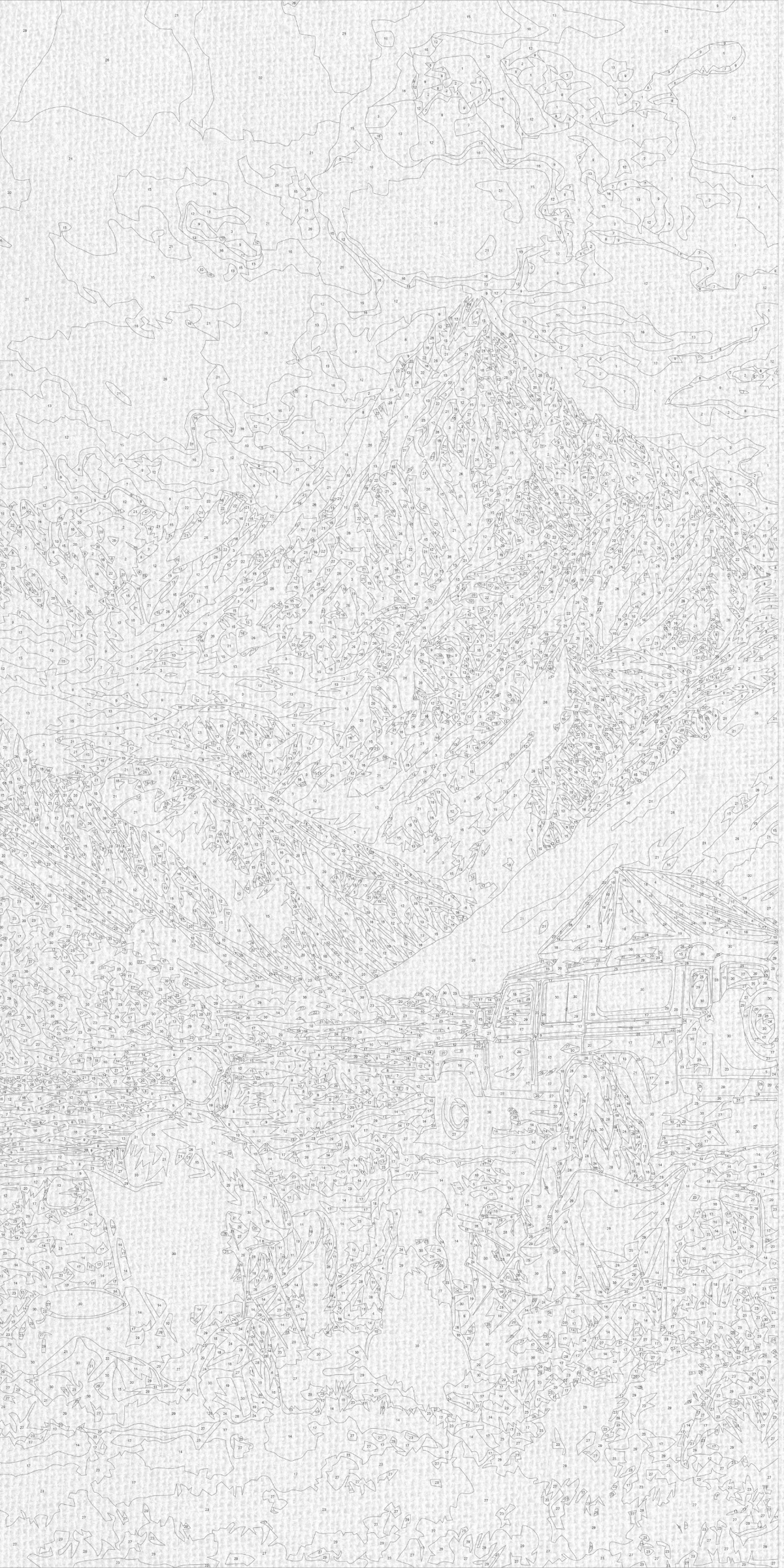 Maľovanie podľa čísel na ráme 40*80 cm - Cesta za snom - Krajinka - LW 5174