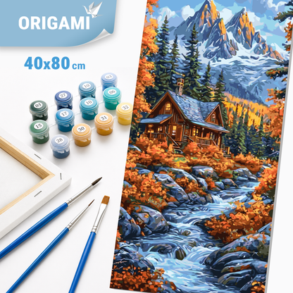 Maľovanie podľa čísel na ráme 40*80 cm - Jesenný les - Krajinka - LW 5175