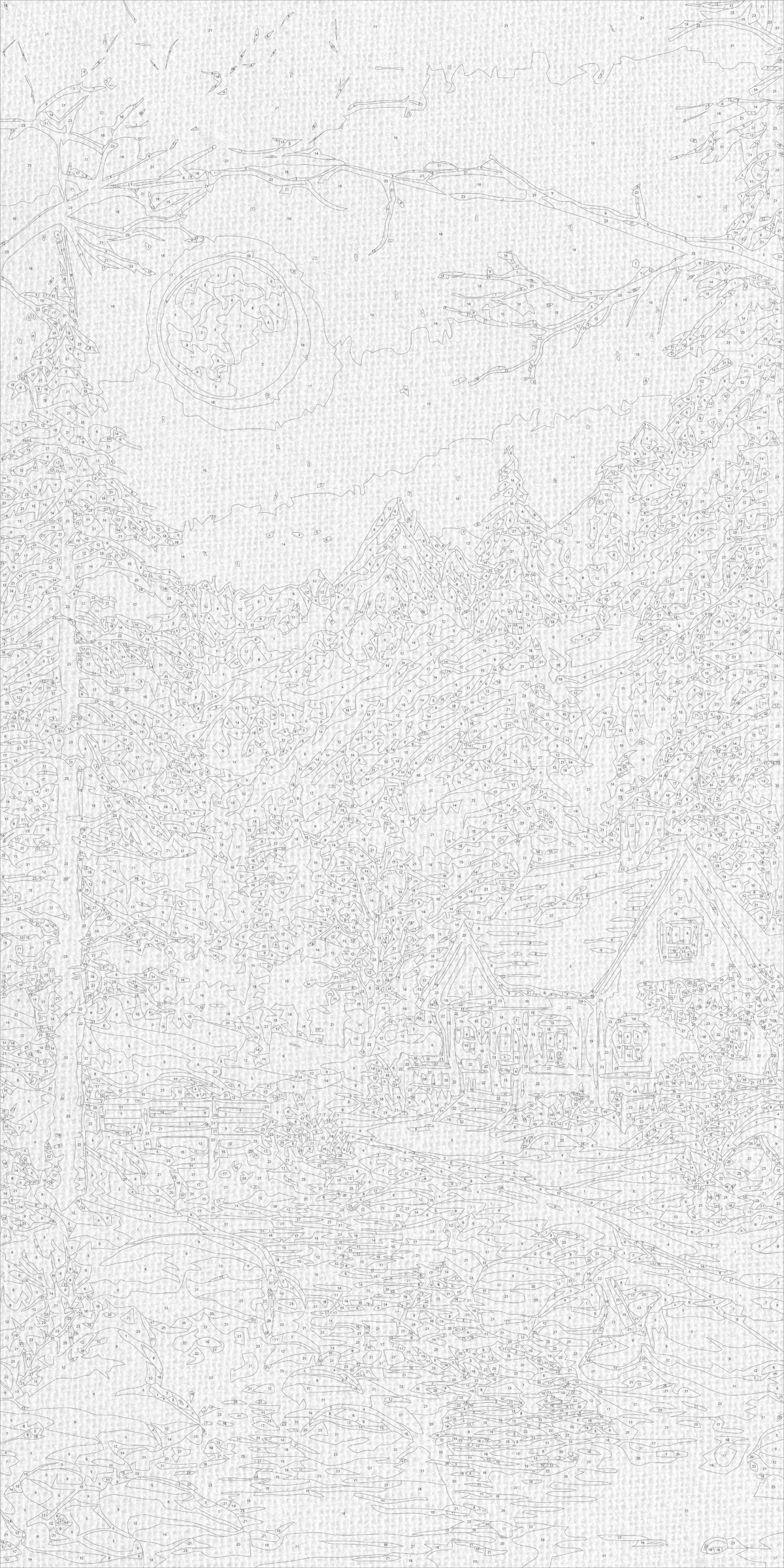 Maľovanie podľa čísel na ráme 40*80 cm - Zimná pohoda - Krajinka - LW 5178