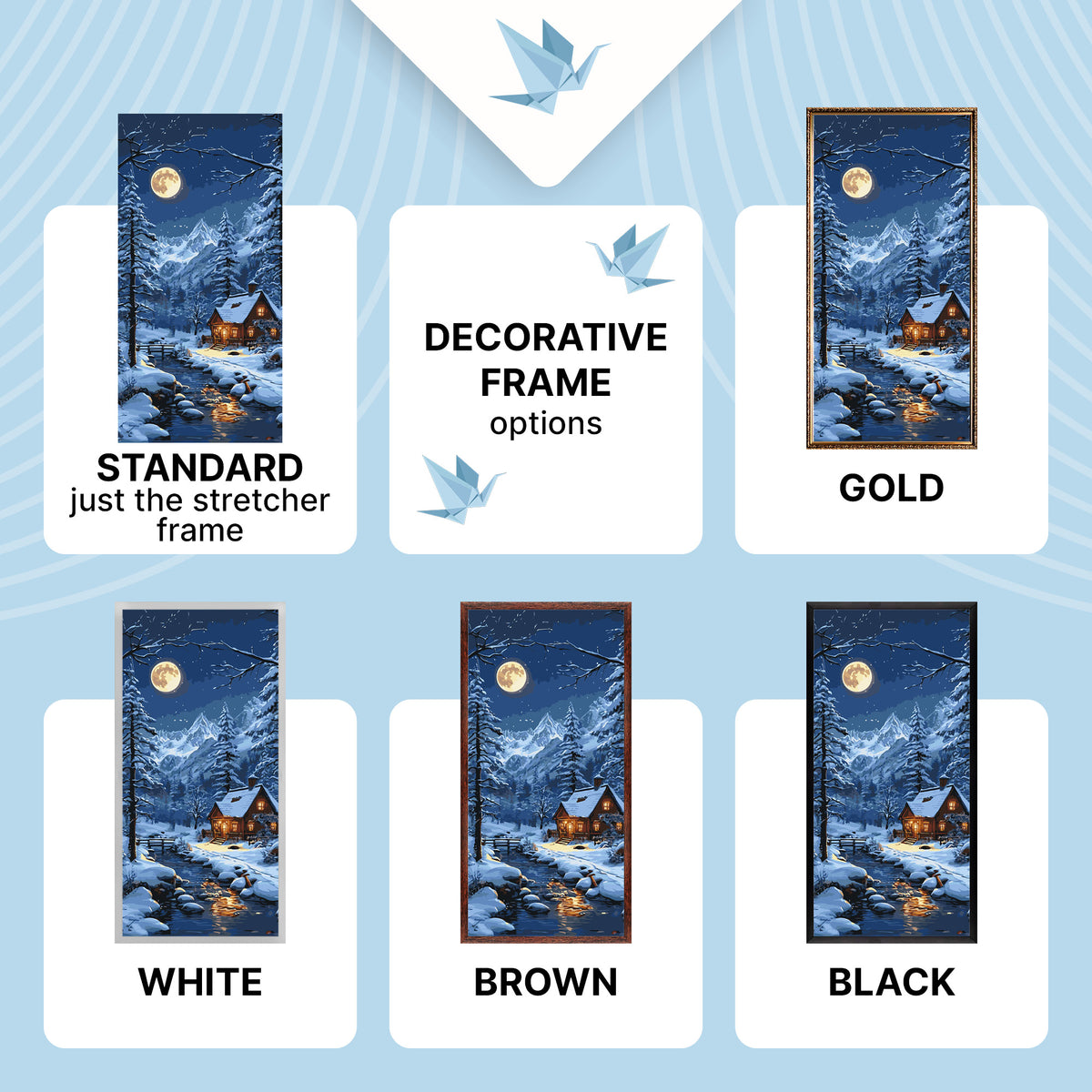 Maľovanie podľa čísel na ráme 40*80 cm - Zimná pohoda - Krajinka - LW 5178