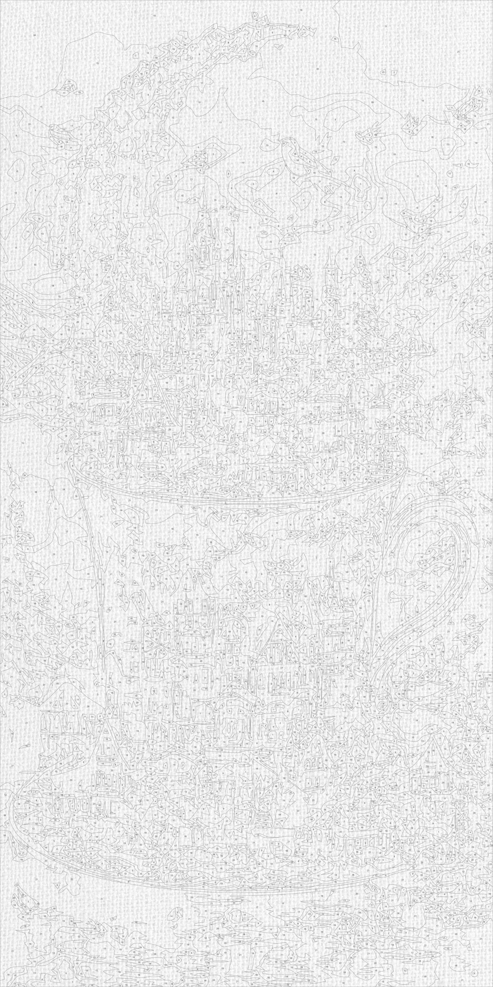 Maľovanie podľa čísel na ráme 40*80 cm Zimná krajinka s metalickými farbami LW 5179