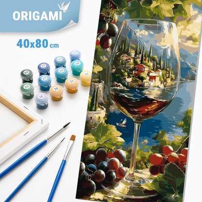 Maľovanie podľa čísel na ráme 40*80 cm - Taliansky vibe - Krajinka - LW 5186