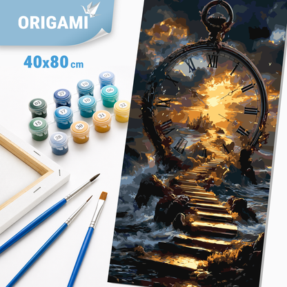 Maľovanie podľa čísel na ráme 40*80 cm - Cesta do západu slnka - Krajinka - LW 5187