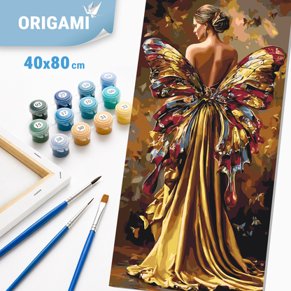 Maľovanie podľa čísel na ráme 40*80 cm - Tieň motýľa - Ľudia - LW 5201