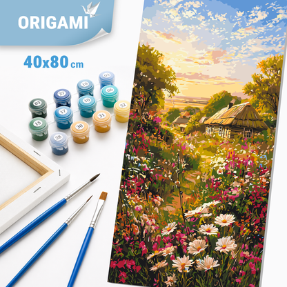 Maľovanie podľa čísel na ráme 40*80 cm - Cesta domov - Krajinka - LW 5205