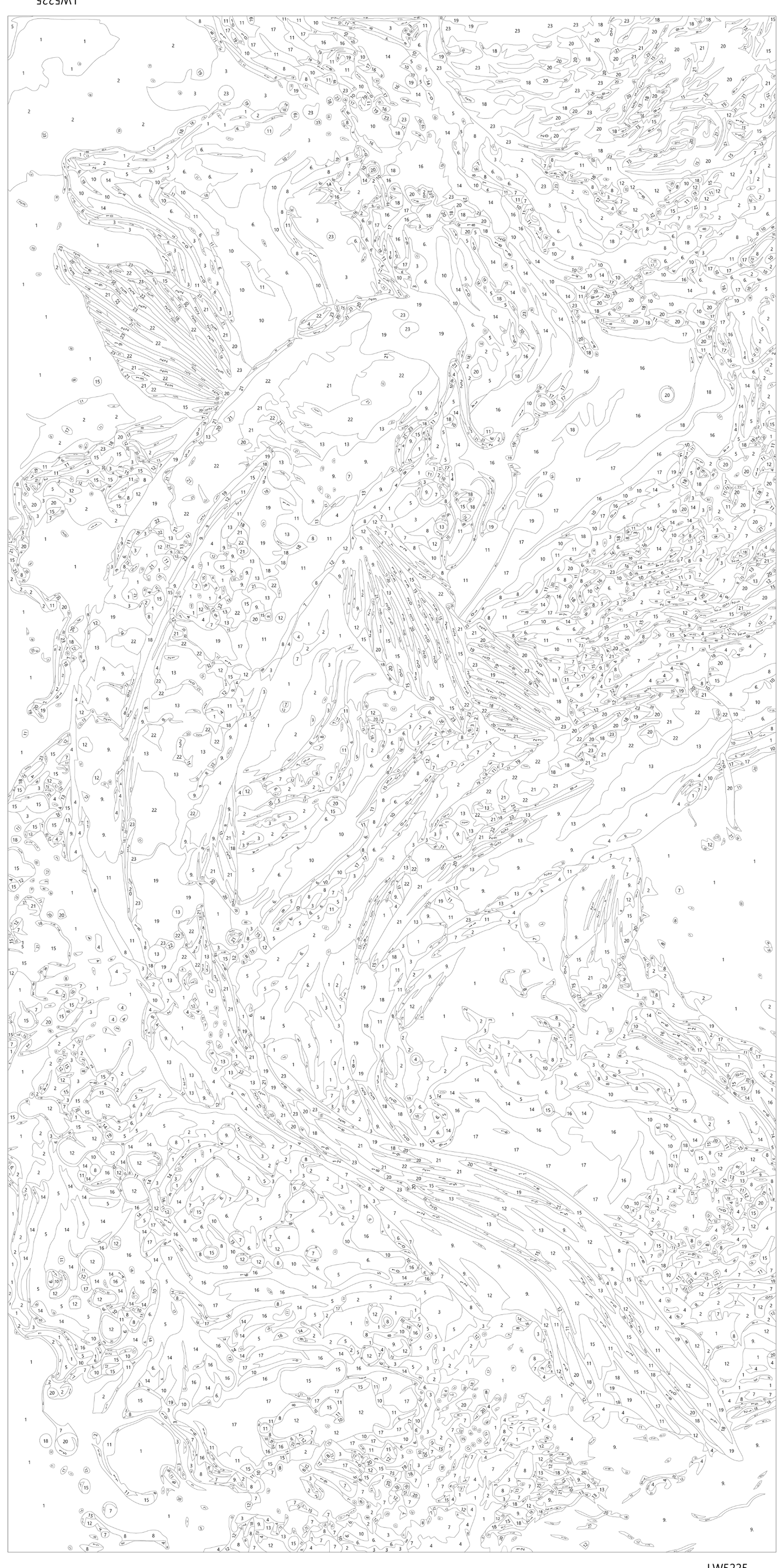 Maľovanie podľa čísel na ráme 40*80 cm - Rybky koi - Zvieratá s metalickými farbami - LW 5225