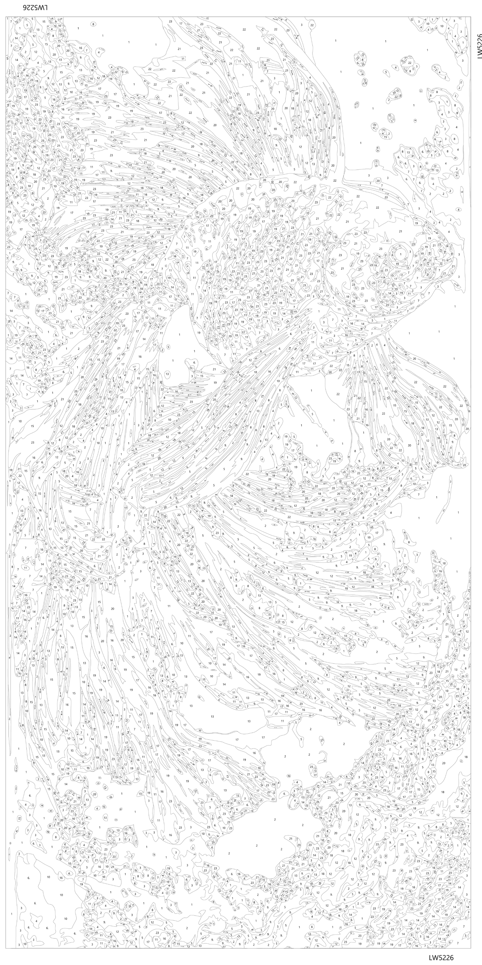 Maľovanie podľa čísel na ráme 40*80 cm - Ryba šťastia - Zvieratá s metalickými farbami - LW 5226