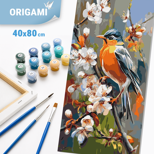 Paint by Numbers on a 40x80 cm frame - Bird of Happiness - Animals/Landscape - LW 5231