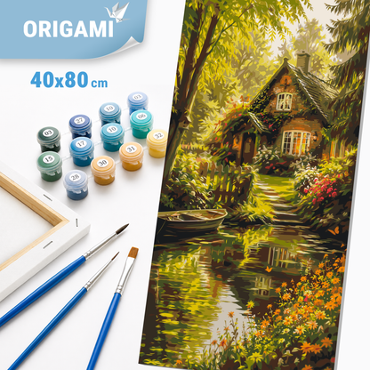 Maľovanie podľa čísel na ráme 40*80 cm - Lesná rozprávka - Krajinka - LW 5242
