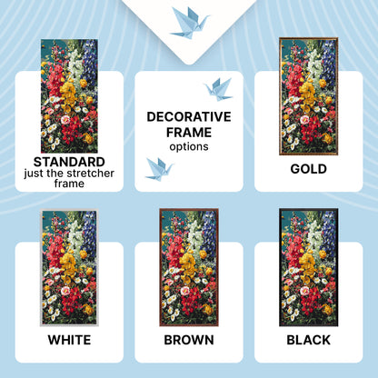 Maľovanie podľa čísel na ráme 40*80 cm - Slnečná symfónia - Kvety - LW 5245
