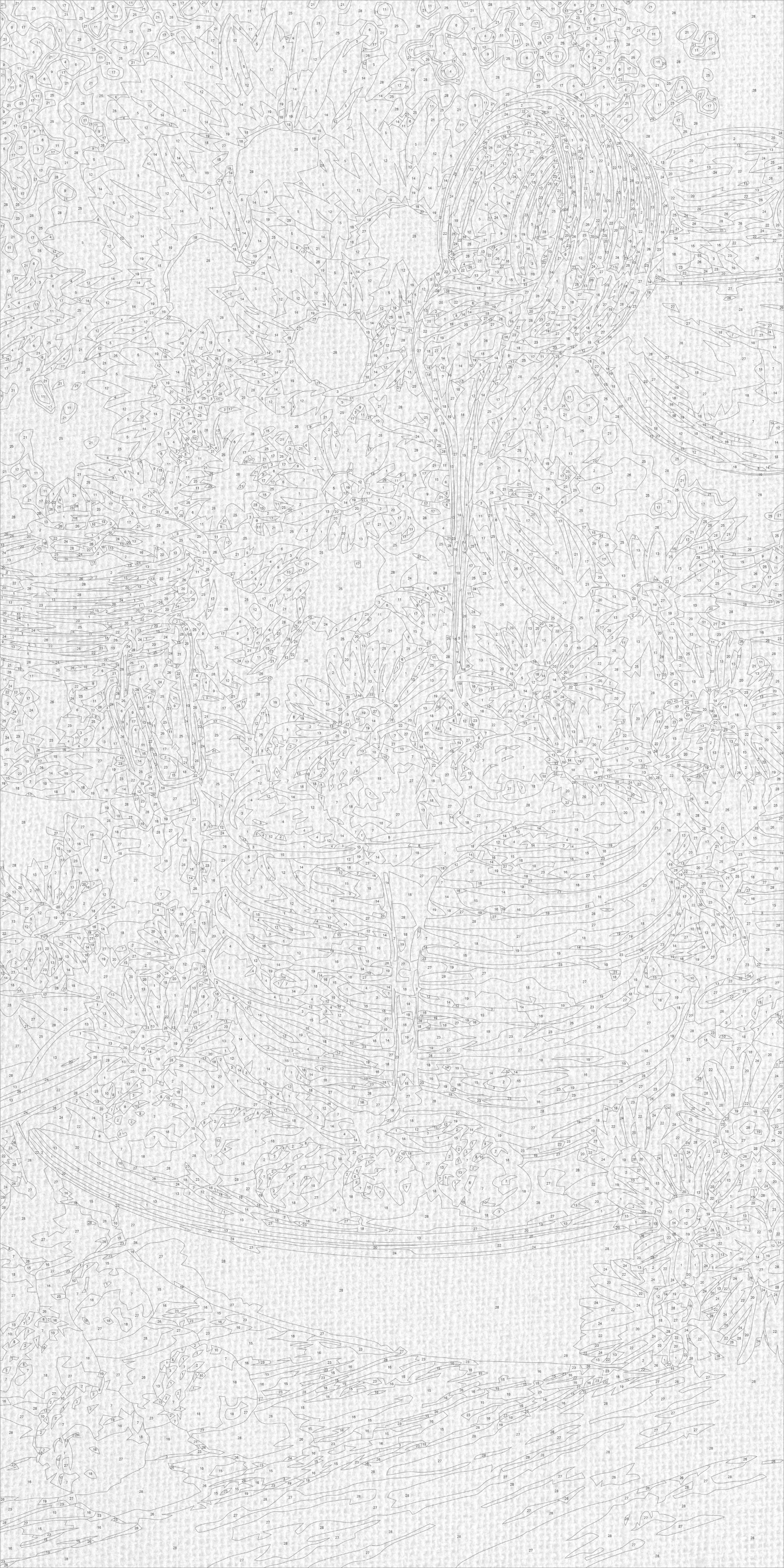 Maľovanie podľa čísel na ráme 40*80 cm - Malinové letné ráno - Zátišie - LW 5248
