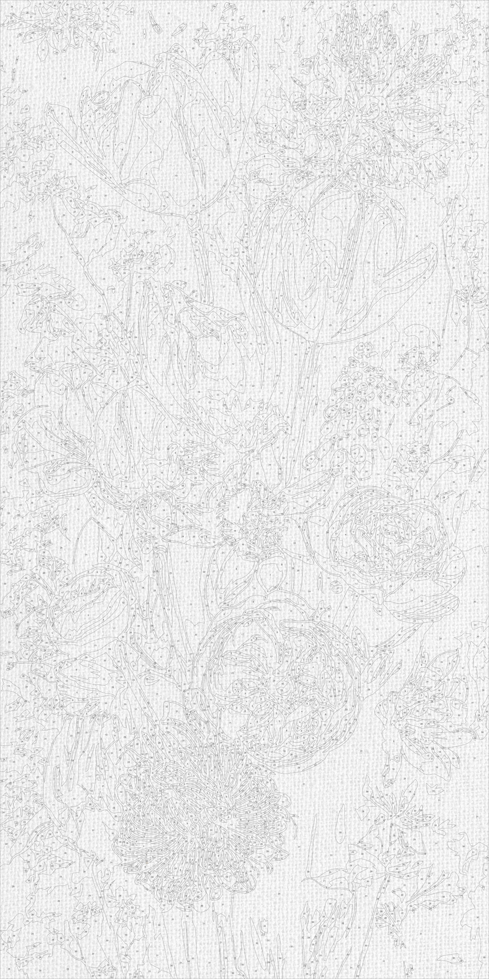 Maľovanie podľa čísel na ráme 40*80 cm - Jarné tulipány - Kvety - LW 5253