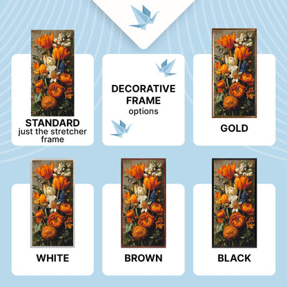 Maľovanie podľa čísel na ráme 40*80 cm - Jarné tulipány - Kvety - LW 5253