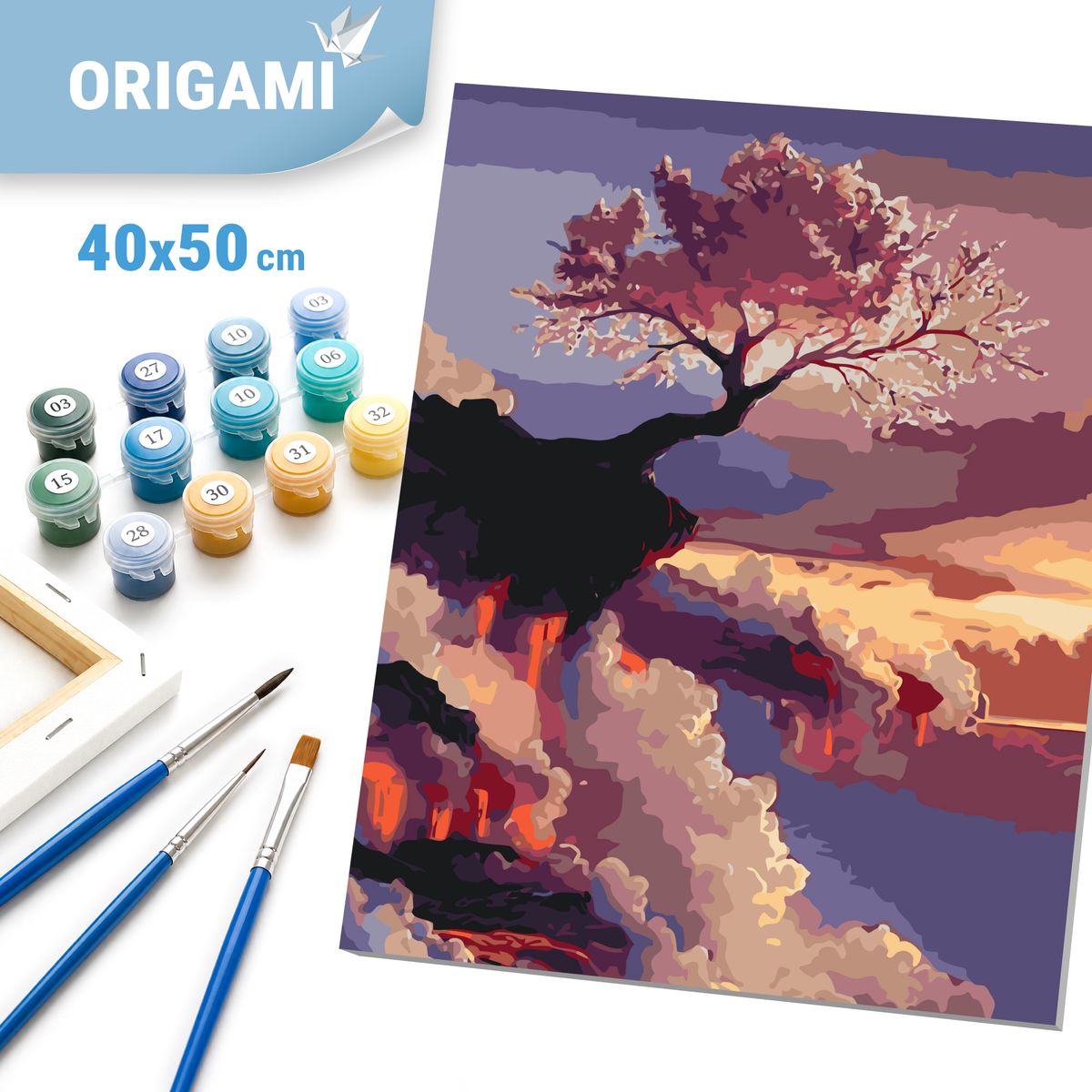 Maľovanie podľa čísel na ráme 40*50 cm - Sakura - Krajinka - LW 727