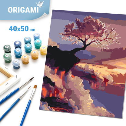 Maľovanie podľa čísel na ráme 40*50 cm - Sakura - Krajinka - LW 727