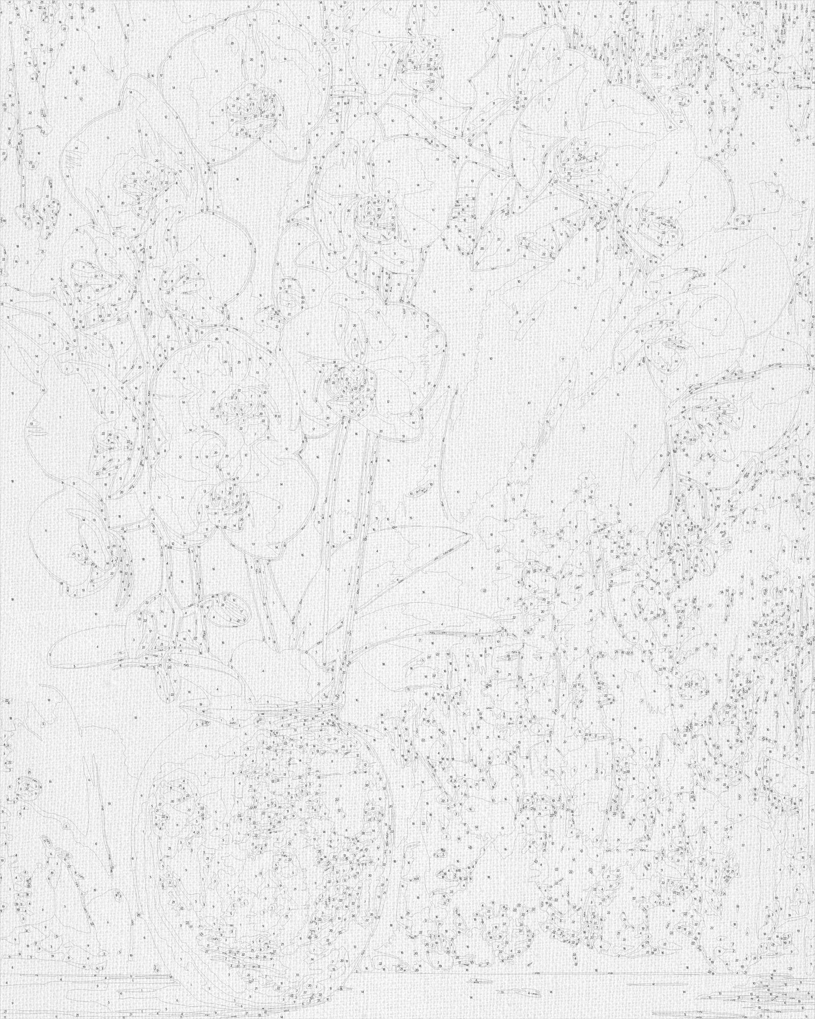 Maľovanie podľa čísel na ráme 40*50 cm Bielá orchidea. Kvety. S metalickými farbami LW 8100