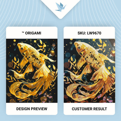 Maľovanie podľa čísel Zvieratá. Zlatá rybka s metalickými farbami 40*50 cm LW 9670