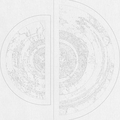 Maľovanie podľa čísel Rovnováha protikladov s metalickými farbami (polkruhy) 70×70 cm OSR 1001